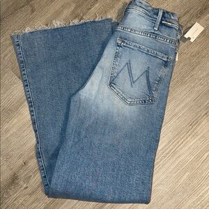 MOTHER Wide Leg Jeans superior hustler roller fray 27 Anthropologie I confess